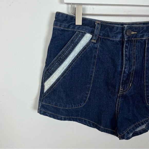 🆕 Free People Sweet Surrender Dark Denim Lace Shorts - Picture 5 of 11